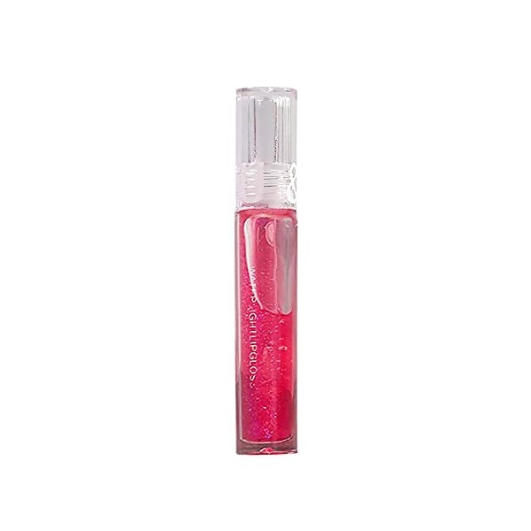 Gloss Transparent Eau Lumière Verre Brillant À Lèvres Hydratant Miroir Superposition Clignotant Maquillage Fluorescent E, On
