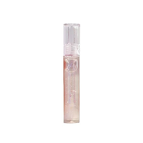 Gloss Transparent Eau Lumière Verre Brillant À Lèvres Hydratant Miroir Superposition Clignotant Maquillage Fluorescent E, On