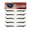 Autocollants Eyeliner scintillants pour les yeux - 5 paires de pochoirs eyeliner auto-adhésifs instantanés scintillants,Outil