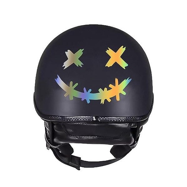 Sticker sourire casques de moto - Autocollants imperméables et décoratifs Smile Face pour voitures | Autocollants pour casque