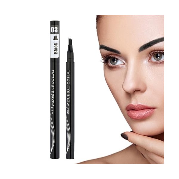 Stylo à sourcils étanche | Stylo contour des sourcils longue durée et imperméable | Produits de beauté pour jeunes filles pou