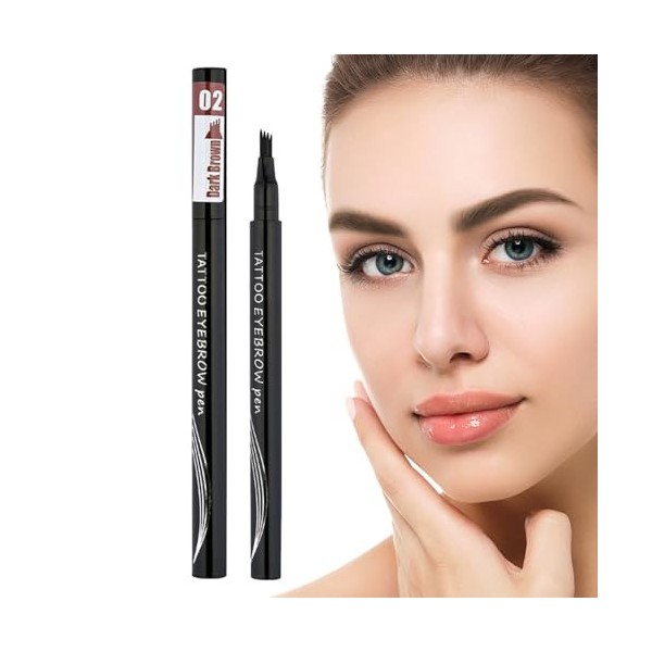 Stylo à sourcils étanche | Stylo contour des sourcils longue durée et imperméable | Produits de beauté pour jeunes filles pou