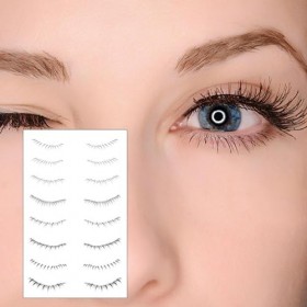 Bande de cils inférieurs - Dessin animé naturel cils inférieurs style bande dessinée - Cils inférieurs résistants à la transp