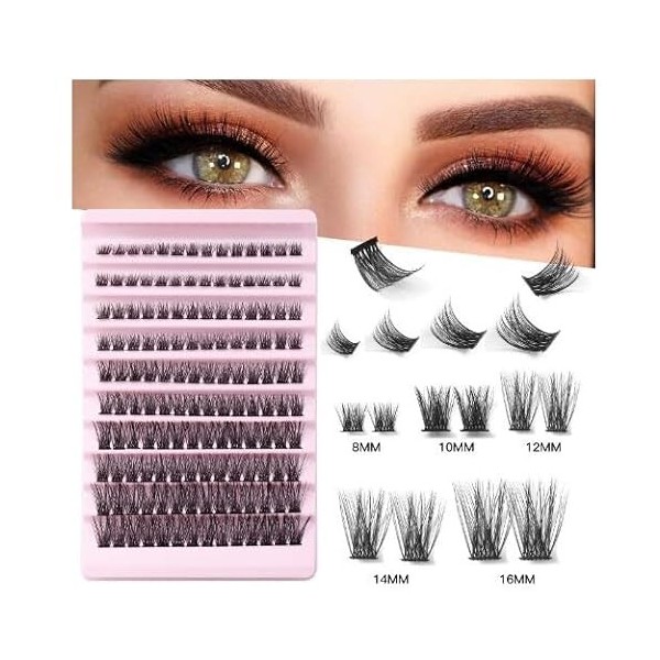 dextension de vaporeux Extensions de 140 pièces de 8 à 16mm individuels moelleux Faux Cils Magnétique Liner Black, One Size