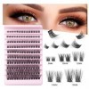 dextension de vaporeux Extensions de 140 pièces de 8 à 16mm individuels moelleux Faux Cils Magnétique Liner Black, One Size