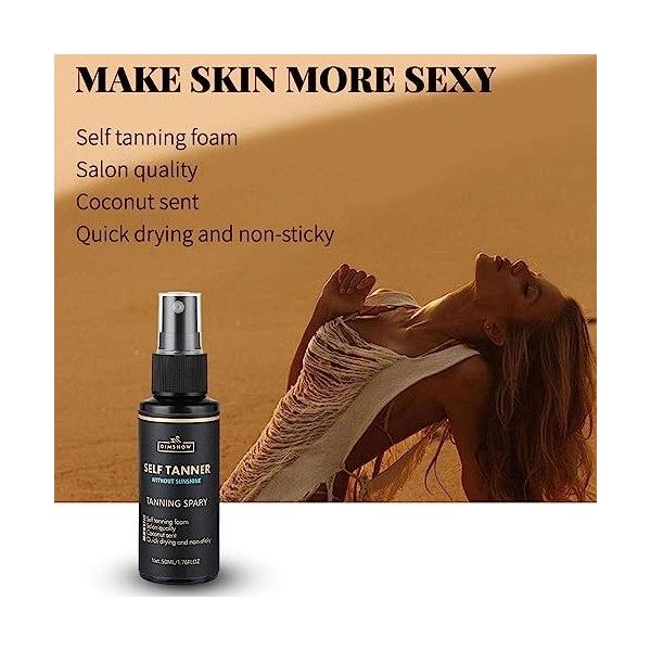 Huile de bronzage - Huile Autobronzante,Brume visage autobronzante dapparence naturelle, brume bronzante visage pour et plag