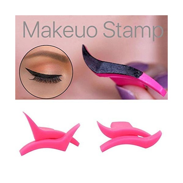 Deinbe Eyeliner Silicone Stencil Modèle Stamp Wing Forme Cils Timbre Femmes Accessoires de Maquillage filleRose