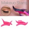 Deinbe Eyeliner Silicone Stencil Modèle Stamp Wing Forme Cils Timbre Femmes Accessoires de Maquillage filleRose