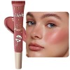 Fards à joues liquides mats | Moisture Blushes Mousse - Mousse Naturelle Hydratante Liquide, Crème Blushes Joues Lèvres Maqui