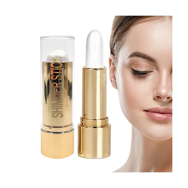 Bâton surligneur,Surligneur de joues Shimmer Stick Luminiseur imperméable longue durée | Bâton de contouring, maquillage crém