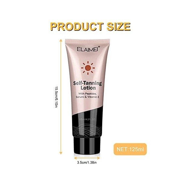 LOPHE Soin Visage Auto-Bronzant, 125ML High-Tech de Nuit Auto-Bronzant Déstressant, Crème Bronzante Autobronzant instantané p