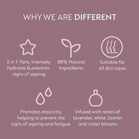 Baume bronzant anti-âge et graduel à lacide hyaluronique – révolutionnaire 3 en 1 bronzage du visage, hydratant et raffermis