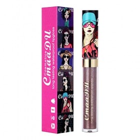 11 Couleurs Gloss à Lèvres Paillettes Velouté Hydratant Antiadhésif Rouge à Lèvres Pas Facile à Décolorer Longue Durée Rouge 