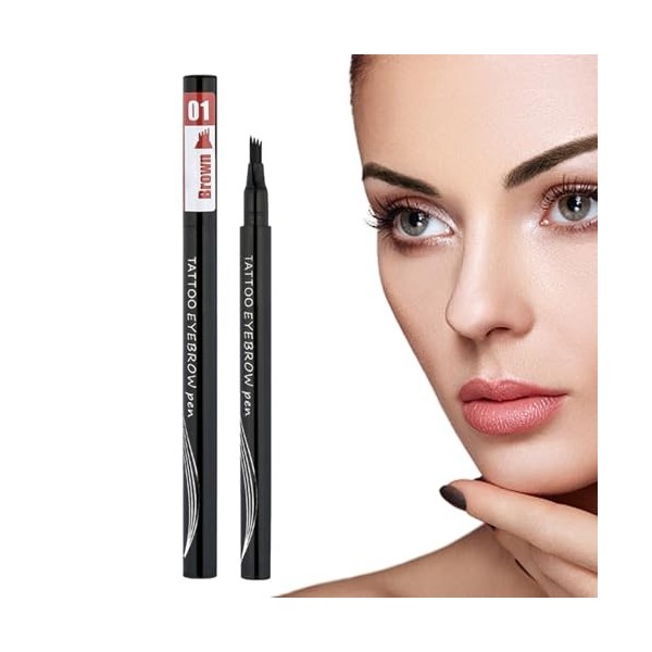 Stylo à sourcils étanche | Stylo de contour des sourcils Crayon résistant à la transpiration - Fournitures de contour des sou