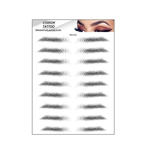 Ailes Sourcils Sourcils Authentique Autocollant semblable aux cheveux Shaping Brow Makeup 6D Shaper Grooming Champignon Costu