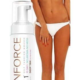 NYK1 TanForce Autobronzants Pour Le Corps Et Autobronzant Visage 250ml Autobronzant Mousse Pour Autobronzant Corps Pour Un 