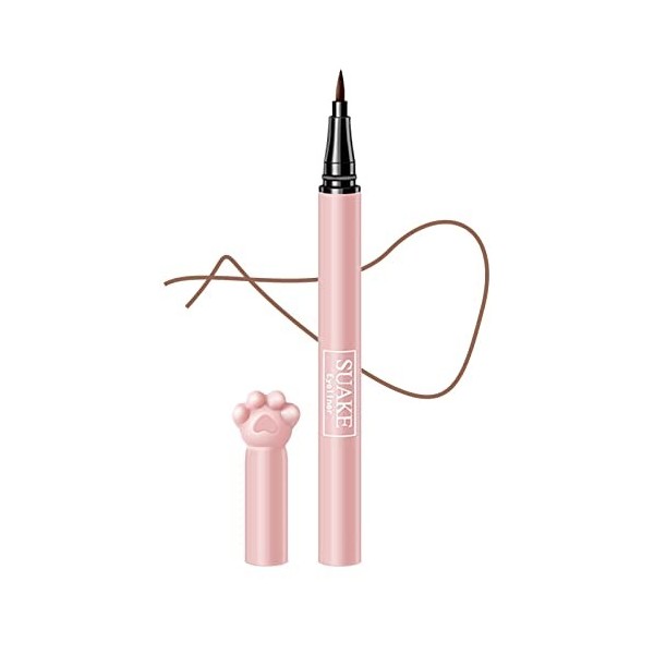 Tampon pour les yeux | Eye-liner avec chat rose,Crayon Eyeliner à séchage rapiimperméable longue durée 24 heures Ultra noir p