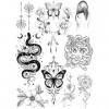 Beyond Medusa Tatouage Serpent Tatouage Papillons Tatouage Temporaire Faux Tatouages P94