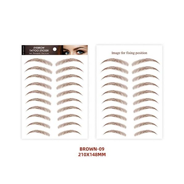 6D Hair-like Authentic Eyebrows, Autocollants pour Sourcils 6D, Eyebrow Tattoo Sticker, Tatouages De Sourcils Dimitation, La