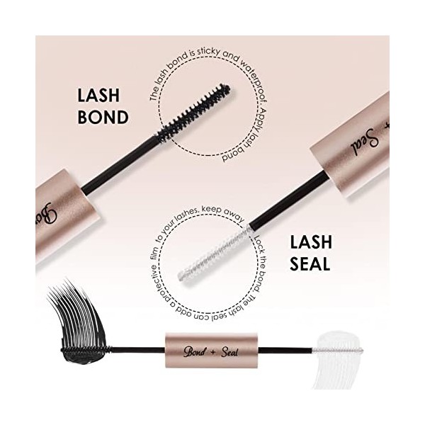 Lash Bond And Seal - Colle à cils en grappe pour cils individuelles en grappe | Adhésif faux cils imperméable à leau pour gr