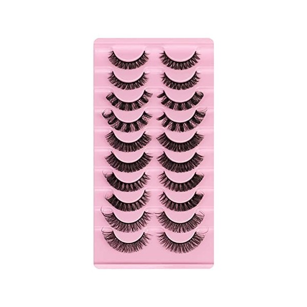 Soin Cils Naturel Style populaire Strip Lashes Private Labels Faux Mink Eyelash Extension Strip Deep Curl Eyelash Yeux Collan