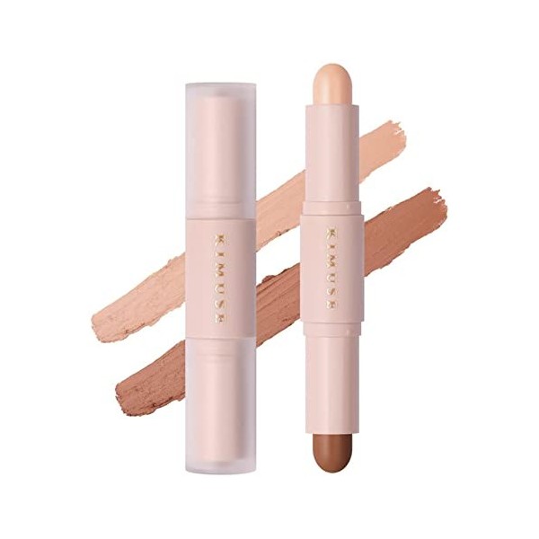 Bâton Surligneur - Contouring Stick, Illuminateur Contouring, Bâton Contour 2 En 1 Professional Makeup Stick Highlight & Cont