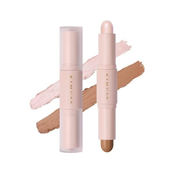 Bâton Surligneur - Contouring Stick, Illuminateur Contouring, Bâton Contour 2 En 1 Professional Makeup Stick Highlight & Cont