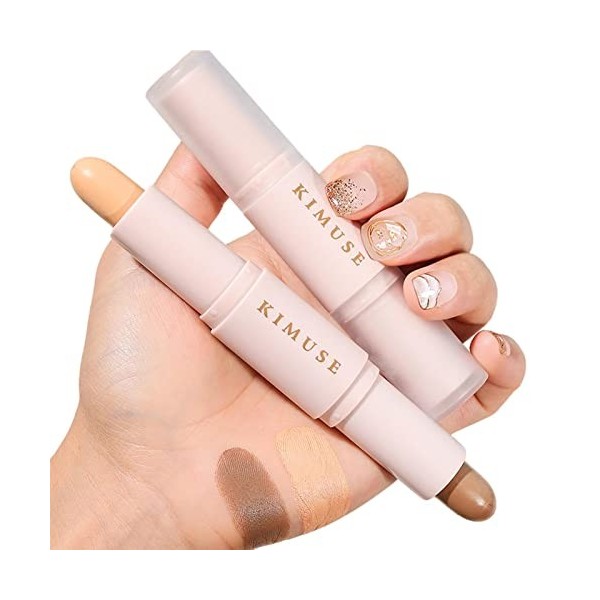 maquillage surligneur - Stick anti-cernes à couverture complète à double extrémité - Crème Correcteur Couverture Complète 3D 