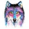 Tatouage temporaire - Motif loup - Aquarelle - Faux tatouage - KM174