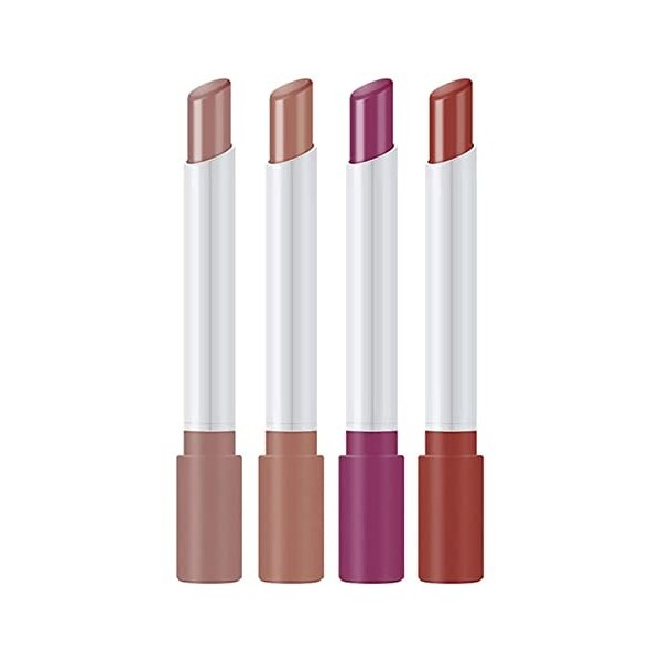 Lot de 4 rouges à lèvres cadeau long rouge à lèvres hydratant Ensembles de changement de température des lèvres velours polar