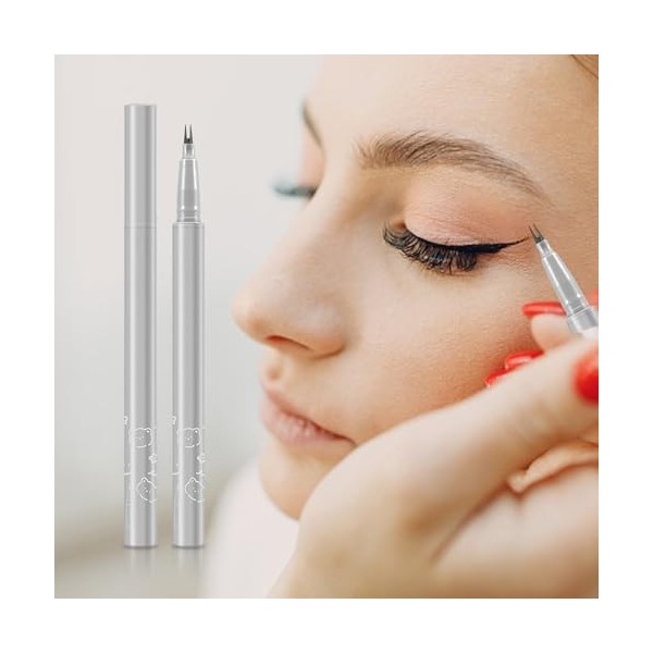 Eye-liner liquide - Eyeliner stylo double pointe,Stylo liquide naturel pour cils inférieurs, stylo eye-liner liquide noir, ca