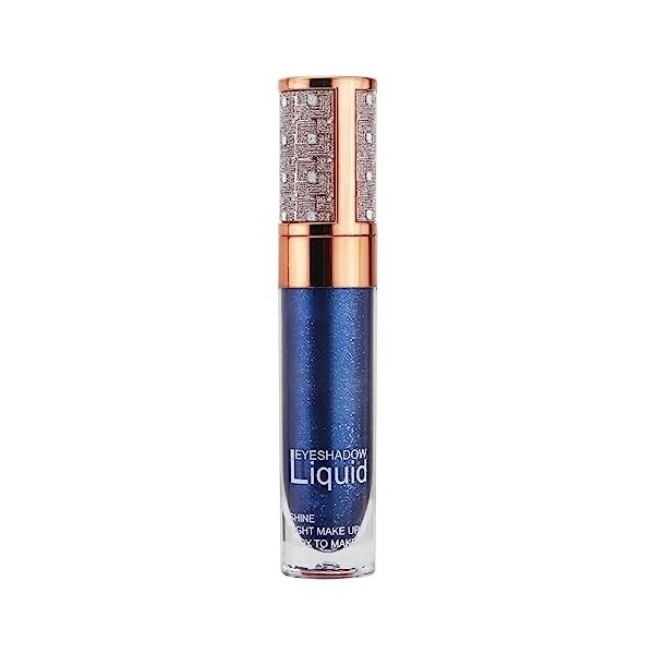 Fard à Paupières Jaune Rouge Liquide Nacré Lâché Vers de Soie Illumine lOmbre à Paupières 4ml Glitter Fard à Paupières Argen