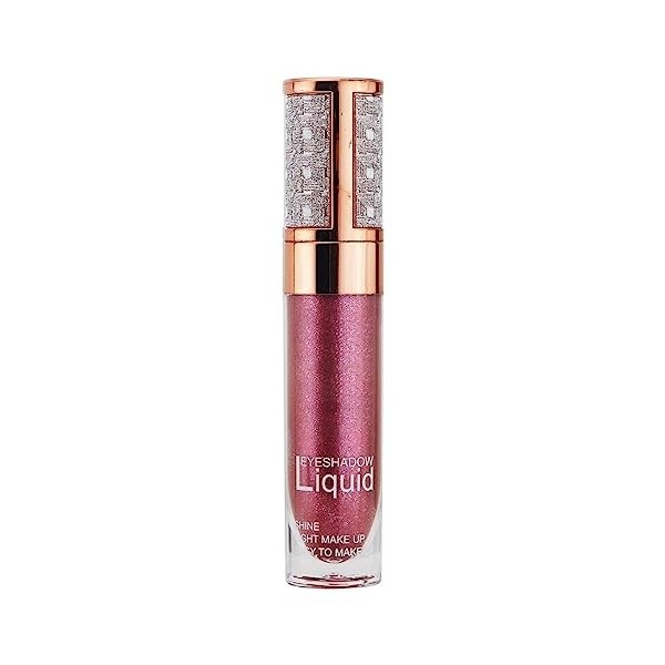 Fard à Paupières Jaune Rouge Liquide Nacré Lâché Vers de Soie Illumine lOmbre à Paupières 4ml Glitter Fard à Paupières Argen