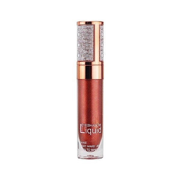 Fard à Paupières Jaune Rouge Liquide Nacré Lâché Vers de Soie Illumine lOmbre à Paupières 4ml Glitter Fard à Paupières Argen