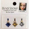 Bindi BD16 Lot de 3 autocollants style bohème et tribal Bleu/jaune transparent