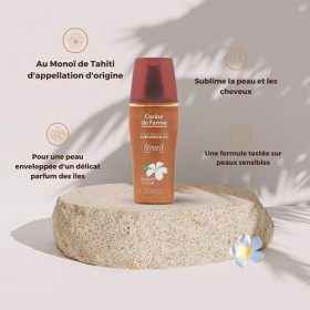 Corine de Farme - Huile Pailletée pour Corps, Visage et Cheveux - Soin Solaire Beauté - Sublime la Peau - Parfumée au Monoï d