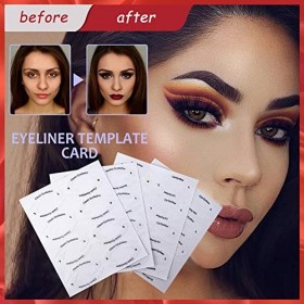 Eyeliner Pochoir Eyeliner Tampon Pochoir Eyeliner Réutilisable Sticker Pochoir Fard à Paupières Eyeliner Smoky Outil De Maqui