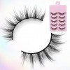 Faux Cils Naturel,Faux Cils,3d Faux Cils,Fake Lashes,Fluffy Fake Lashes False Eyelashes Réutilisables Dramatiques Noir Faux C