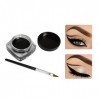 Eyeliner gel étanche, ensemble de maquillage pour les yeux avec eye-liner en gel durable et eye-liner noir gel 1pc eyeliner n
