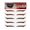 Autocollants pour les yeux scintillants - Pochoir Eyeliner Auto-Adhésif Instantané Sparkle 5 Paires | Eyeliner autocollant av