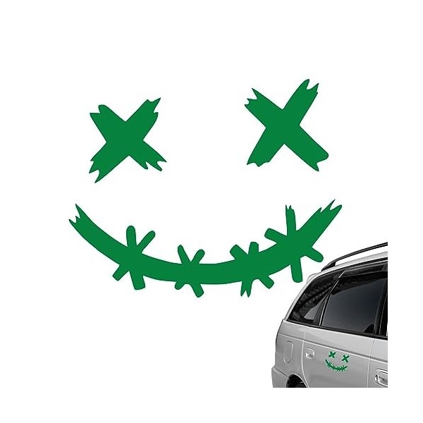Firulab Autocollant de Voiture Visage Souriant | Autocollants imperméables et décoratifs Smile Face pour Voitures - Funny Smi