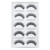 URAQT 3D Faux Cils Naturel, 5 Paires Fait à la Main Faux Cils Naturel, Professionnel Cils Réutilisable Noir Pour Femmes Maqui