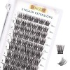 Lanciley Faux Cils Extension Cils 72 Grappes Cluster Lashes Individuels DIY Extension de Cils Naturel Effet 3D Réutilisables 