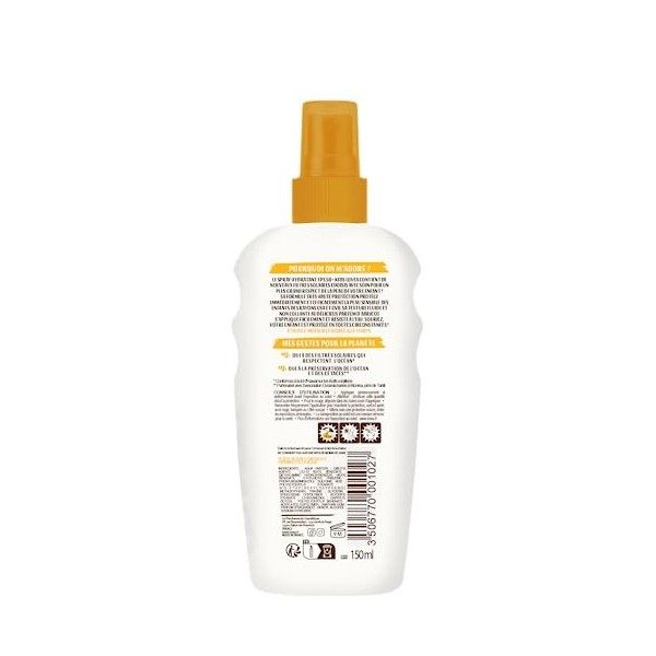 LOVEA - Spray Hydratant Kids FPS 50+ - Très Haute Protection Solaire Visage & Corps - Parfum Abricot - Protection UVA/UVB - P