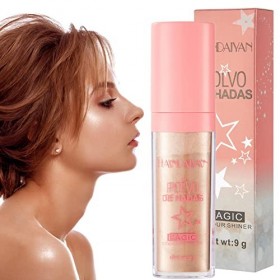 Yeeda Surligneur Poudre Libre | Poudre dilluminateur Maquillage,Facile à appliquer Le Fard à Joues Scintillant Rose, Le Maqu