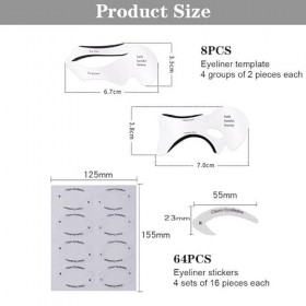 Eyeliner Pochoir,Pochoir Eyeliner Yeux,Eyeliner Gabarit Pochoirs,Sticker Pochoir Fard à Paupières Eyeliner,Pochoir Eyeliner R