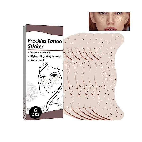 Temporaire Rousseur Patch,Rousseur Imperméables Patch,Tatouage de Taches de Rousseur,Naturelle Rousseur Patch,Freckles Tattoo