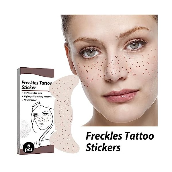 Temporaire Rousseur Patch,Rousseur Imperméables Patch,Tatouage de Taches de Rousseur,Naturelle Rousseur Patch,Freckles Tattoo