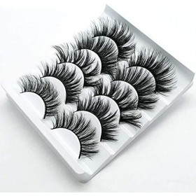 Lot de 5 paires de faux cils en vison 3D, pack de faux cils naturels doux faux pour lextension de cils de maquillage