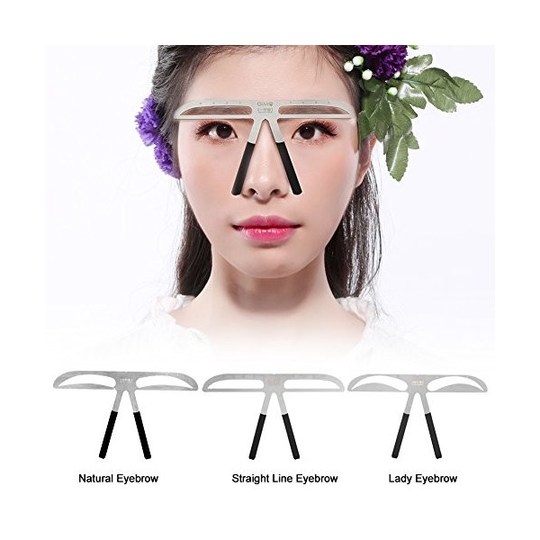 3 types règle de sourcil - règle déquilibre de positionnement pour loutil de mesure de maquillage permanent, gabarits de st